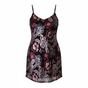 Emerald Sundae • Sequin Floral Dress